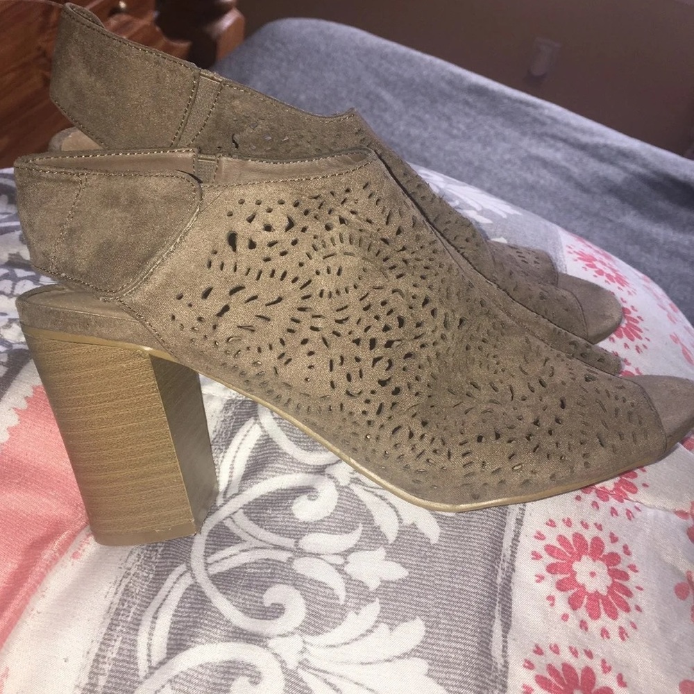 Beige Big Buddha Heels